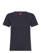 Deloris Tops T-shirts & Tops Short-sleeved Navy HUGO