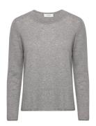 Cashmere Crew Neck Tops Knitwear Jumpers Grey Rosemunde