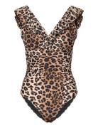 Agnescras Swimsuit Badedrakt Badetøy Brown Cras