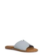 Women Slides Flate Sandaler Blue Tamaris