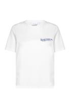 Visybil Enjoy S/S Emb T-Shirt Tops T-shirts & Tops Short-sleeved White...