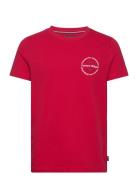 Hilfiger Roundle Tee Tops T-shirts Short-sleeved Red Tommy Hilfiger
