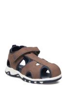 Baby Sandals W. Velcro Strap Shoes Summer Shoes Sandals Brown Color Ki...