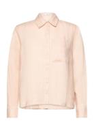 Linen 100% Shirt Tops Shirts Long-sleeved Pink Mango