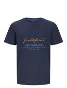 Jjgreat B2S Logo Tee Ss Ln Jnr Tops T-shirts Short-sleeved Navy Jack &...