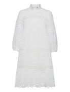 Balloon Power Embroidery Dress Midi Kort Kjole White IVY OAK