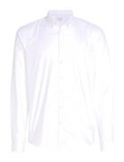 Oxford Solid Slim Shirt Tops Shirts Business White Calvin Klein