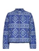 Emiliall Jacket Ls Vattert Jakke Blue Lollys Laundry