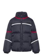 Global Stripe Padded Jacket Fôret Jakke Navy Tommy Hilfiger