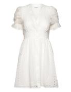 Nettie Broderi Anglaise Dress Kort Kjole White Bubbleroom