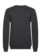 Regular Crewneck Tops Knitwear Round Necks Black Revolution