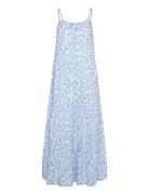 Magdalen Viscose Strap Dress Maxikjole Festkjole Blue Bubbleroom