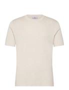 Knit Cotton T-Shirt Tops T-shirts Short-sleeved Cream Mango