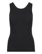 Modal Rib Slim Tank Top Tops T-shirts & Tops Sleeveless Black Calvin K...