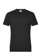 Slim-Fit Cotton V-Neck T-Shirt Tops T-shirts Short-sleeved Black Mango