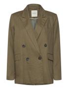 Sonjaspw Bz Blazers Double Breasted Blazers Khaki Green Part Two