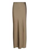 Skirt Mary Langt Skjørt Khaki Green Lindex