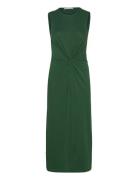 Midi-Dress With Draped Detail Knelang Kjole Green Mango