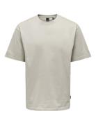 Onsfred Life Rlx Ss Tee Noos Tops T-shirts Short-sleeved Beige ONLY & ...