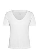 Short-Sleeved Cotton T-Shirt Tops T-shirts & Tops Short-sleeved White ...