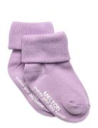 Cotton Socks - Anti-Slip Strømper Non-slip Purple Melton