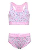 Juicy Leopard Crop Top And Hipster Brief Set Undertøysett Pink Juicy C...