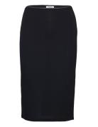 Jersey Skirt Knelangt Skjørt Black Filippa K