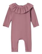 Nbffarlo Ls Uv Long Swimsuit Lil Badedrakt Badetøy Pink Lil'Atelier