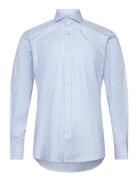 1927: Striped Shirt L/S Tops Shirts Business Blue Lindbergh Black