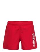 Essentials Logo Clx Swim Short Boys Badeshorts Red Adidas Sportswear