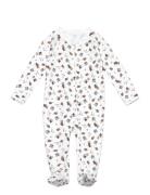 Polo Bear Cotton Footed Coverall Langermet Bodysuit White Ralph Lauren...