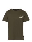 Ess Small Logo Tee B Sport T-shirts Short-sleeved Khaki Green PUMA