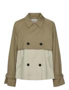 Yasturbo Short Trenchcoat Trench Coat Kåpe Beige YAS