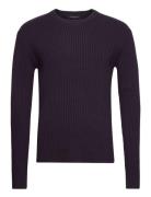 Simbbbenny Crew Neck Knit Tops Knitwear Round Necks Navy Bruuns Bazaar