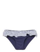 Ruffled Floral Bikini Bottom Badeshorts Navy Mango