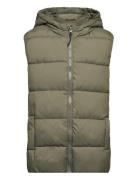 Padded Fleece Gilet Fôret Vest Khaki Green Mango