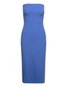 Strapless Dress Knelang Kjole Blue Mango