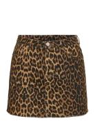 Nmanneke Nw Leo Short Skirt Kort Skjørt Brown NOISY MAY