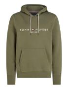 Tommy Logo Hoody Tops Sweat-shirts & Hoodies Hoodies Green Tommy Hilfi...