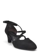 Women Court Sho Sandal Med Hæl Black Tamaris