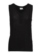 Amber Top Tops Blouses Sleeveless Black Kaffe