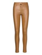 Sc-Pam Bottoms Trousers Leather Leggings-Bukser Yellow Soyaconcept