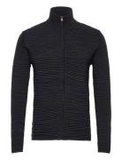 Sdstruan Ca 6182904, Knit Tops Knitwear Full Zip Jumpers Navy Solid