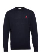 Voleur Knit Designers Knitwear Round Necks Navy Libertine-Libertine