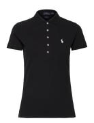 30/1 Stretch Mesh-Ssl-Knt Tops T-shirts & Tops Polos Black Polo Ralph ...