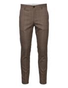 Slhslim-Mylologan Brwn Check Trs B Bottoms Trousers Casual Brown Selec...