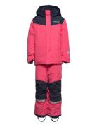 Skare Kids Set Sport Coveralls Snow-ski Coveralls & Sets Pink Didrikso...