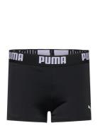 Puma Swim Boys Logo Trunks 1P Sport Swimshorts Black Puma Swim