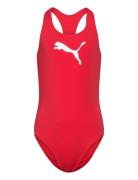 Puma Swim Girls Racerback Swimsuit Sport Swimsuits Red Puma Swim