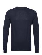 Man Fine Knit O-Neck Sweater Designers Knitwear Round Necks Navy David...